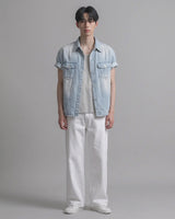 (UNISEX)スラブデニムオーバーシャツ