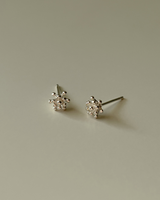 フローラルピアス (シルバー)