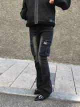 ルベルブーツカットカーゴデニムパンツ