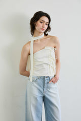 ELFIN SCARF TOP / BEIGE