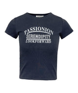 Serendipity Lettering Crop Tee
