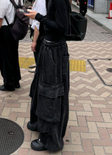 Washed Cargo Jogger Pants