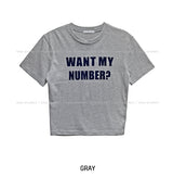 ナンバーレタリングクロップTシャツ