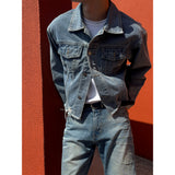 [S/S] クロップダメージデニムジャケット(2color)
