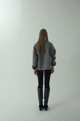 WOOL BLENDING ZIP-UP JACKET_MELANGE GRAY