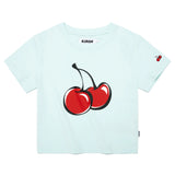 SIGNATURE BIG CHERRY CROP T-SHIRT - LIGHT MINT 