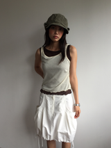 Node frill layered sleeveless top (4color)