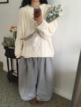Twisted wool knit
