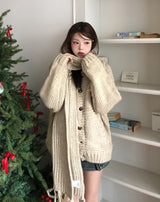 [wool20%] エリーぼかしウェービングマフラー
