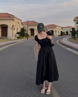 Wayne Shirring Long Dress