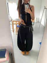 STUD BALLOON WIDE PANTS (2C)
