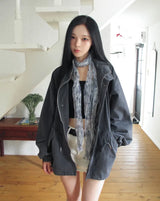 Bund Washed Field Long Field Jacket