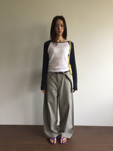 [SET]Mute Curved Pants + Belt