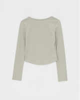 [B-BASIC] Basic Cotton Modal U-Neck Long Sleeve Tee (2 SIZE)