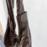 Wrinkled Leather Shoulder Bag