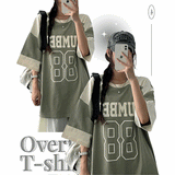 バットボクシーカラー半袖Tシャツ