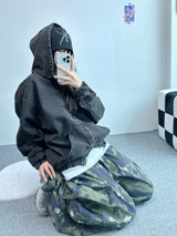 フラワーパターンカモフラージュ🤍💚
