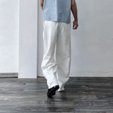 Double Pleat Full-Length Pants