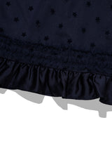 メッシュ スター ラッフル ミニスカート(NAVY)
