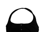 NT Button Shirring Strap Halter Sleeveless
