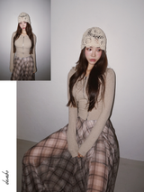 Knit Flower Bucket Beanie