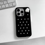 [MADE] ブラック ウィングス パステル ドット ケース