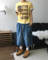 マリン バミューダ デニム パンツ