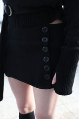 [ID] Classic Button Skort (Black)