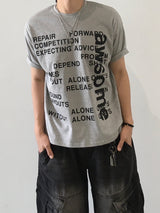 Awsome Lettering Short-Sleeved T-Shirt 4C