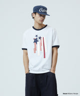 FLAG APPLIQUE RINGER TEE