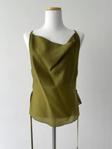 Draped Tencel See-through Bustier