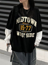 us-77 layered long sleeve t-shirt