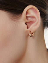 26SS★ Champagne First Moon Silver One-Touch Earrings S