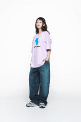 25SS エイリアンベアショートスリーブTシャツ ライトパープル