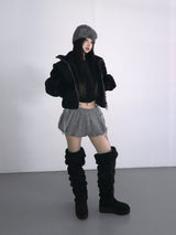 cable wool pumkin shorts(3 color) 