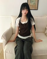 ベルトホルターショートスリーブTシャツ
