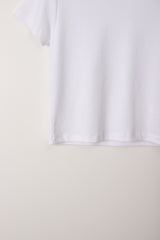 ラウンドハーフTシャツ (アイボリー)