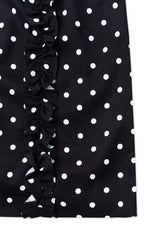 Dot frill skirt_black