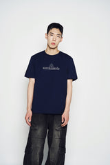 25SS ラウンディングシンボルロゴ半袖Tシャツ ダークネイビー