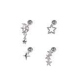 [SET] Cubic Star Milky Way Piercing