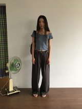 テッド ピンタック タブ パンツ (3color)