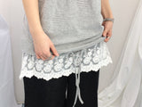 embossed shirring strap t