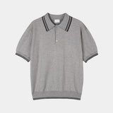 ASCLO クリーンカラー半袖ニット (3color)