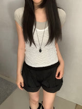 Teagan Roll-up Elastic-Waist Shorts
