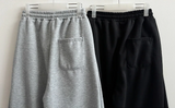 Terry Fleece side pin tuck incision string wide pants