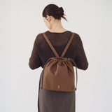 Sele Drawstring Backpack Medium Brown