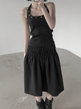 Terre Eyelet Halter Sleeveless
