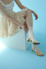 rose strap socks (ivory)