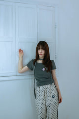 choker badge tee(gray)