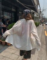 EZ サマーストライプオーバーフィットシャツ